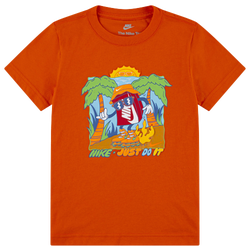 Boys' Preschool - Nike Boxy Palm Tree T-Shirt - Safety/White