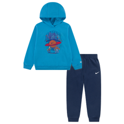 Boys' Preschool - Nike Planet Pullover Pants Set - Blue/Midnight Navy