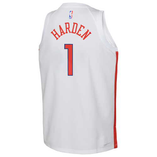 

Nike Boys James Harden Nike 76ers City Edition Swingman Jersey - Boys' Grade School White/Red Size M