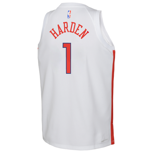 Nike Kids' Boys James Harden 76ers City Edition Swingman Jersey In  White/red