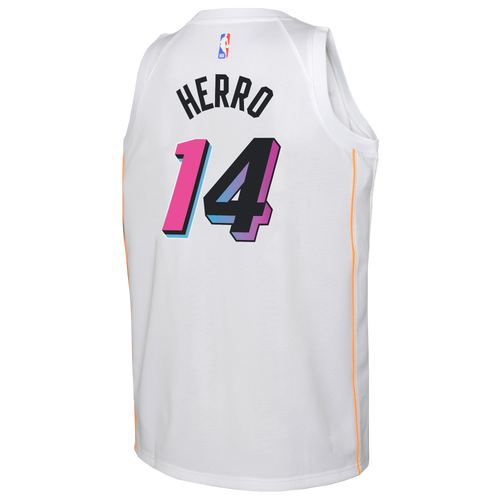 

Nike Boys Miami Heat Nike Heat City Edition Swingman Jersey - Boys' Grade School White/Yellow Size L