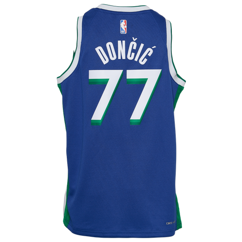 

Nike Boys Luka Doncic Nike Mavericks City Edition Swingman Jersey - Boys' Grade School Blue/Green Size XL