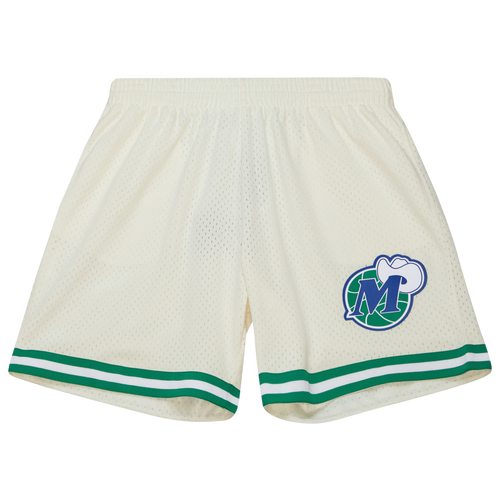 

Mitchell & Ness Mens Dallas Mavericks Mitchell & Ness Mavericks Cream Shorts - Mens Off White/White/White Size S