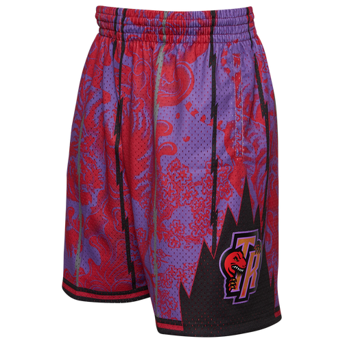 

Mitchell & Ness Mens Mitchell & Ness Raptors CNY Shorts - Mens Gold/Purple Size L