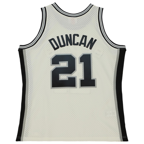 

Mitchell & Ness Mens Tim Duncan Mitchell & Ness Spurs Cream Jersey - Mens Off White/White/White Size M