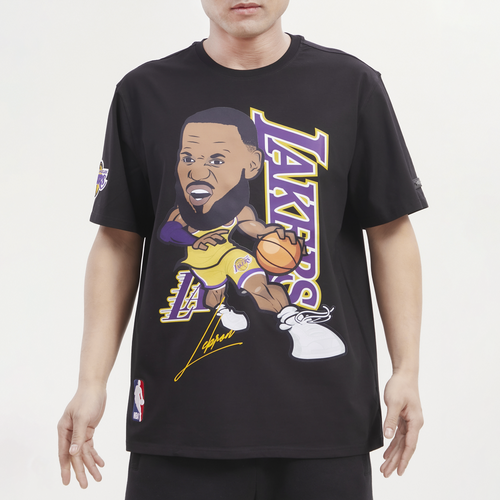 

Pro Standard Mens Lebron James Pro Standard Lakers Player Drive T-Shirt - Mens Black/Black Size L