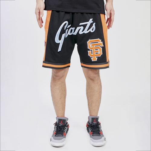 

Pro Standard Mens Pro Standard Giants Chrome Fleece Shorts - Mens Orange/Black Size M