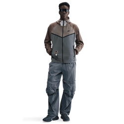 Men's - Nike Tech Woven Full Zip Trek Jacket  - Cave Stone/College Grey/Black