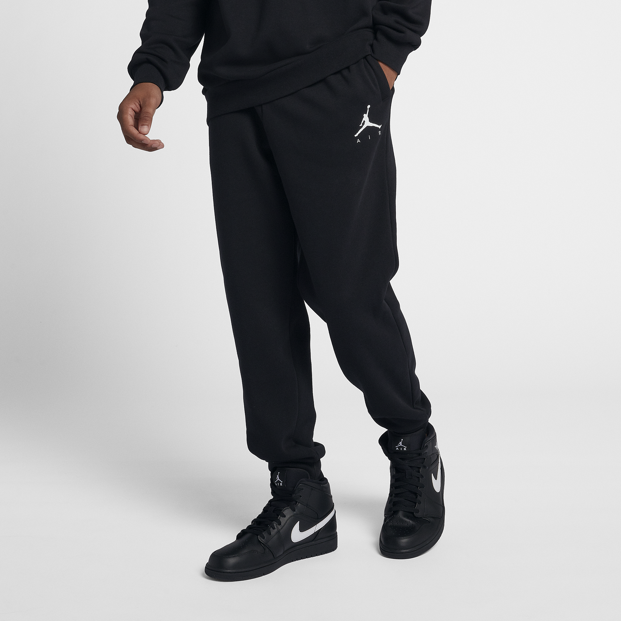 black and white jordan sweatpants