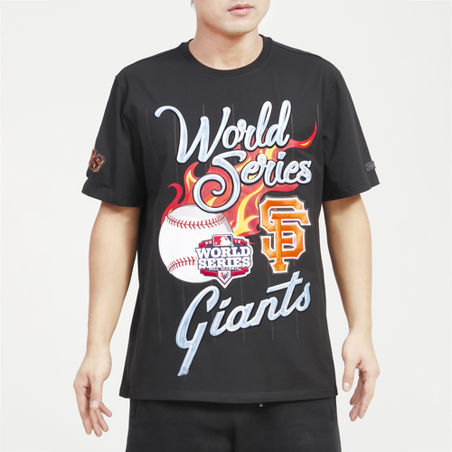 

Pro Standard Mens Pro Standard Giants Chrome T-Shirt - Mens Black/White Size M