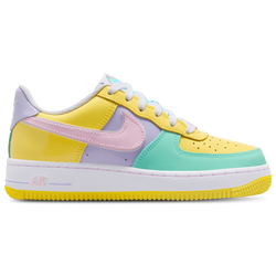 Boys' Grade School - Nike Air Force 1  - Pink Foam/Yellow Pulse/Emerald Rise