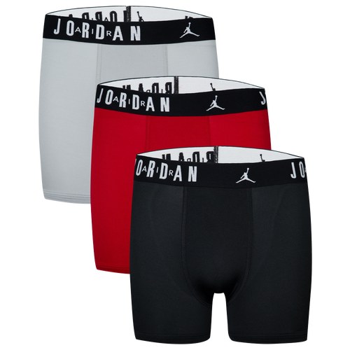 

Boys Jordan Jordan Flight BB Underwear 3 Pack - Boys' Grade School Red/Black Size M