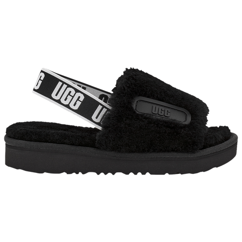 

Girls UGG UGG Disco Slides - Girls' Grade School Shoe Black/Black Size 04.0
