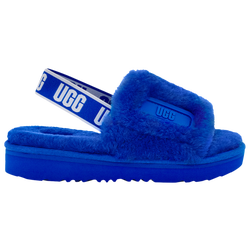 Girls' Grade School - UGG Disco Slides - Blue/Blue