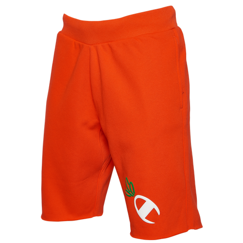 

Champion Mens Champion Reverse Weave Shorts - Mens White/Spicy Orange Size S