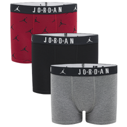 Boys' Grade School - Jordan Flight Essentials Underwear 3 Pack - Red/Black/Gray
