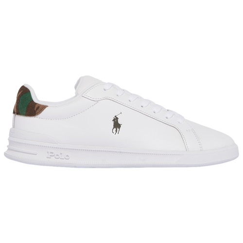 Polo Mens  Heritage Court Ii Leather Sneaker In White/camo