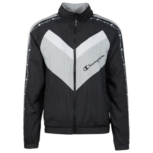 

Champion Mens Champion Nylon Windsuit Jacket - Mens Black/White/Silver Size XL