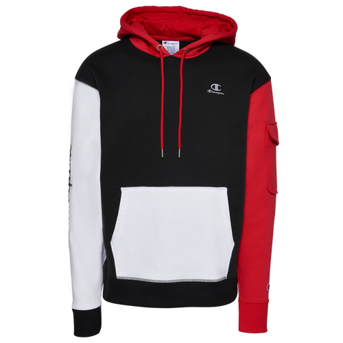 Red and clearance white champion hoodie