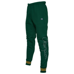 Men's - Champion Reverse Weave Varsity Joggers - Green/Yellow