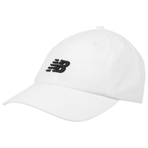 

New Balance Mens New Balance 6-Panel Curved Hat - Mens White/Black Size One Size