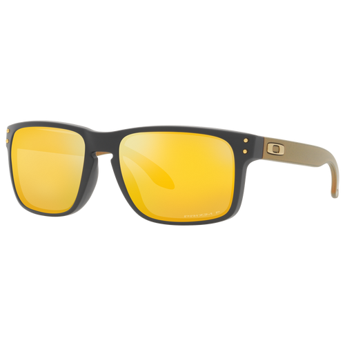Oakley Holbrook Matte Carbon With Prizm 24k Polarized In Gold/grey