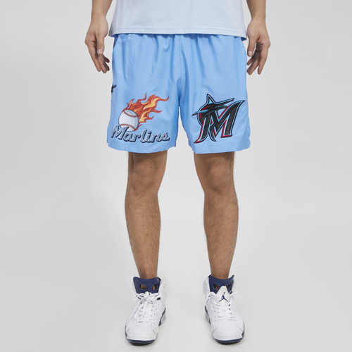 

Pro Standard Mens Pro Standard Marlins Chrome Woven Shorts - Mens Blue/Blue Size XL