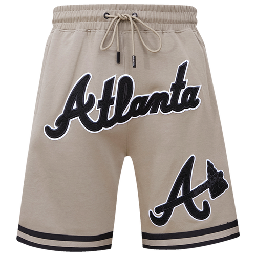 

Pro Standard Mens Atlanta Braves Pro Standard Braves Duct Tape Shorts - Mens Taupe/Black Size M