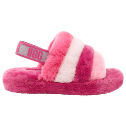 Girls' Grade School - UGG Fluff Yeah Slides - Pink/Pink