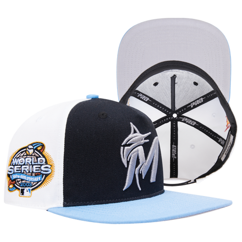 

Pro Standard Pro Standard Marlins Chrome Wool Snapback - Adult Black/University Blue Size One Size