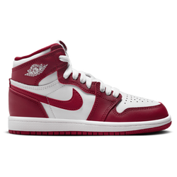 Boys' Preschool - Jordan Retro 1 High OG RMST   - White/Team Red