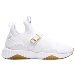 Women's - PUMA Defy Mid Varsity - White/Metallic Gold