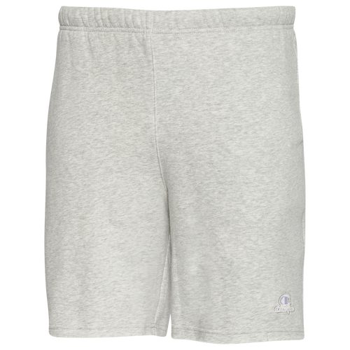 

Champion Cut Off Classic Fleece 8" Shorts - Mens Grey/White Size XL