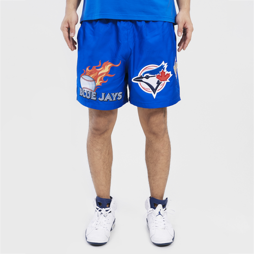 

Pro Standard Mens Pro Standard Blue Jays Chrome Woven Shorts - Mens Blue/Blue Size M