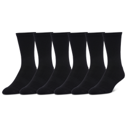 Youth - LCKR 6 Pack Basic Crew Socks  - Black