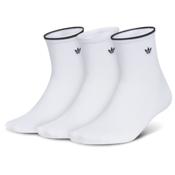 Women's - adidas Originals Luna High Quarter Socks 3-Pack  - White/Black