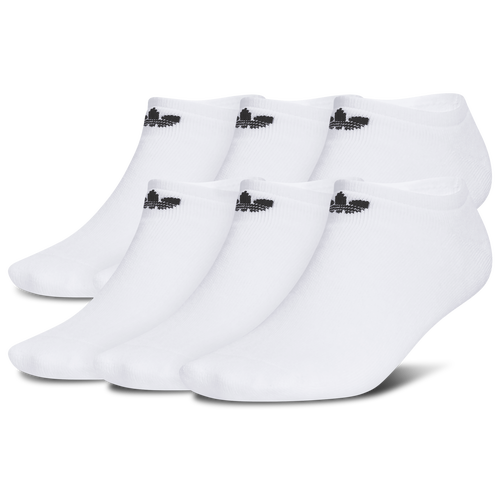 adidas Men's Originals Trefoil No-Show Socks 6-Pack - Size L - White