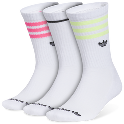 Women's - adidas Originals Roller 3.0 Crew Socks 3 pack  - Lucid Pink/Pulse Lime/White
