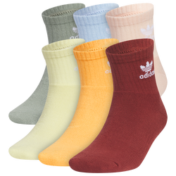 Men's - adidas Originals Trefoil 6 Pack Quarter Socks  - Multi