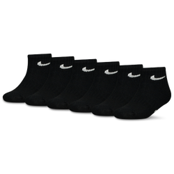 Garçons, maternelle - Nike Paquet de 6 paires de socquettes Performance Basic - Noir/Noir