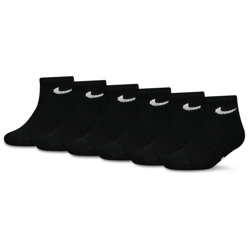 Nike Boys Performance Basic Ankle Socks 6 Pack - Boy's Preschool Size XS - Black