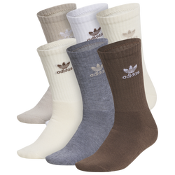 Boys' Grade School - adidas Originals Trefoil 6-Pack Crew Socks - White/Beige/Wonder White