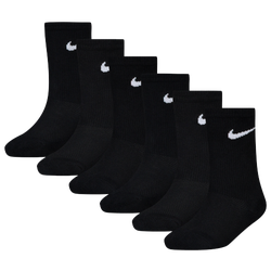 Girls' Grade School - Nike Mesh And Cushioned 6 Pack Crew Socks - Black