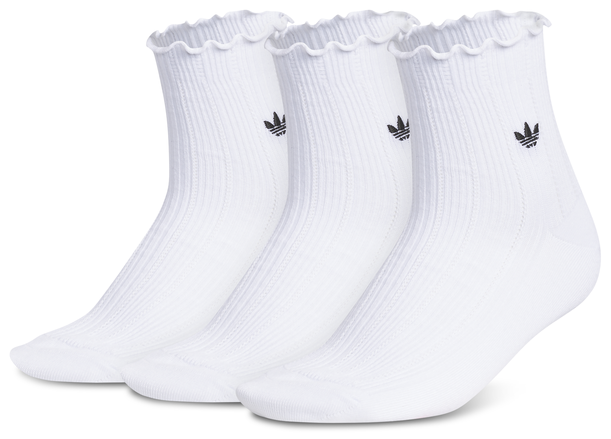adidas Originals Ruffle Quarter Socks 3-Pack  - Adult