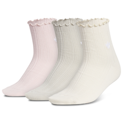 Adulte - adidas Paquet de 3 paires de chaussettes courtes à volants Originals - Rose sable/Alumine merveille/Blanc merveille