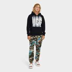 Men's - UGG Terrance Hoodie - Black/White