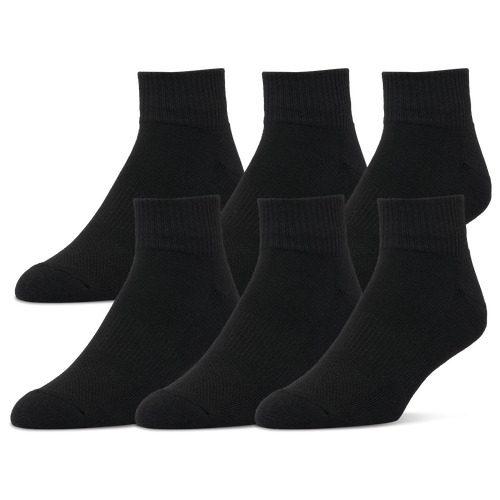 CSG Women's Quarter Socks 6 Pack - Adult Size L - Black