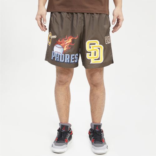 

Pro Standard Mens Pro Standard Padres Chrome Woven Shorts - Mens Brown/Brown Size L