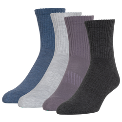 Women's - LCKR 4 Pack Half Crew Socks  - Heather/Blue/Grey