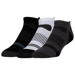 Men's - LCKR 3 Pack Checkerboard Instep No Show Socks - Black/Black